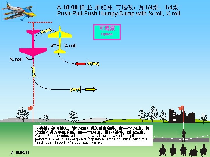 A-18. 08 推-拉-推驼峰, 可选做：加 1/4滚，1/4滚 Push-Pull-Push Humpy-Bump with ¼ roll, ¼ roll 可选做 Option