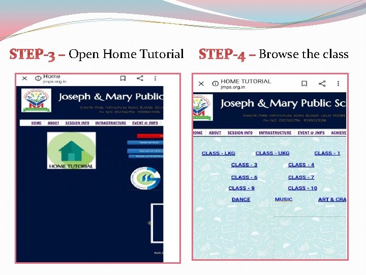 STEP-3 – Open Home Tutorial STEP-4 – Browse the class 