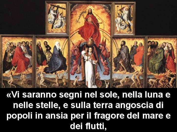  «Vi saranno segni nel sole, nella luna e nelle stelle, e sulla terra