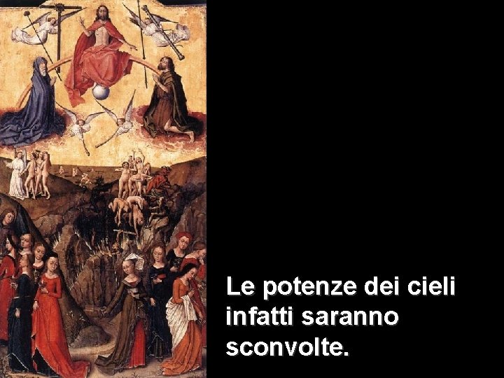 Le potenze dei cieli infatti saranno sconvolte. 