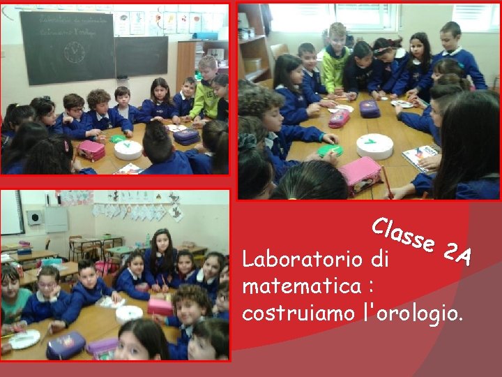 Clas se 2 A Laboratorio di matematica : costruiamo l'orologio. 