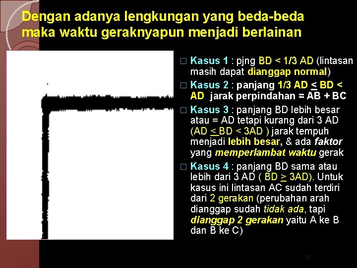 Dengan adanya lengkungan yang beda-beda maka waktu geraknyapun menjadi berlainan Kasus 1 : pjng