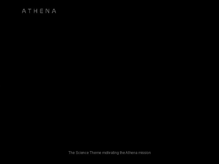 The Science Theme motivating the Athena mission The Science Theme motivating the Athena mission