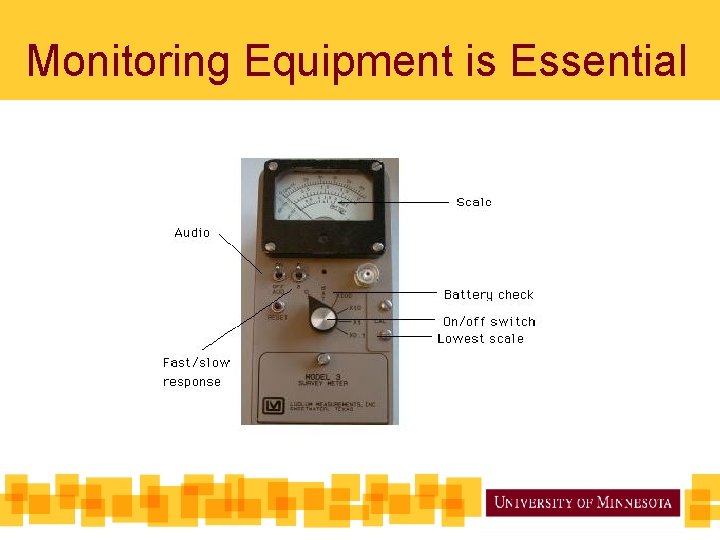 Monitoring Equipment is Essential Monitoring Equipment is Essential