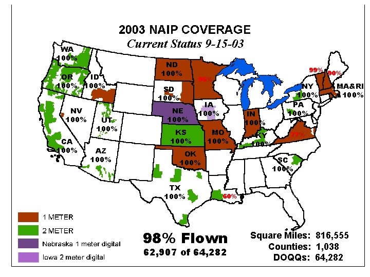 Current Status 9 -15 -03 WA 100% OR ID 100% NV 100% CA 100%