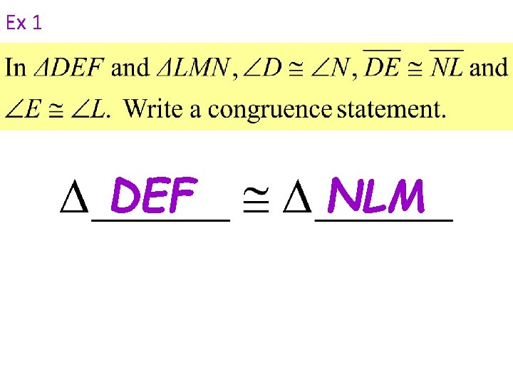 Ex 1 DEF NLM 