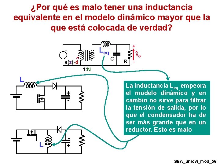 ¿Por qué es malo tener una inductancia equivalente en el modelo dinámico mayor que ¿Por qué es malo tener una inductancia equivalente en el modelo dinámico mayor que