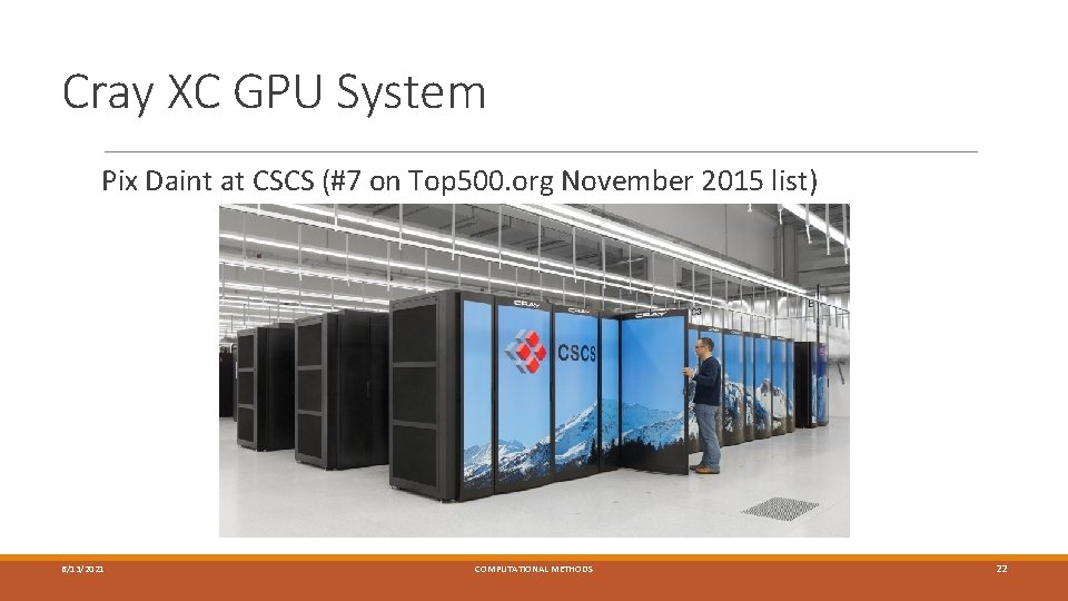 Cray XC GPU System Pix Daint at CSCS (#7 on Top 500. org November