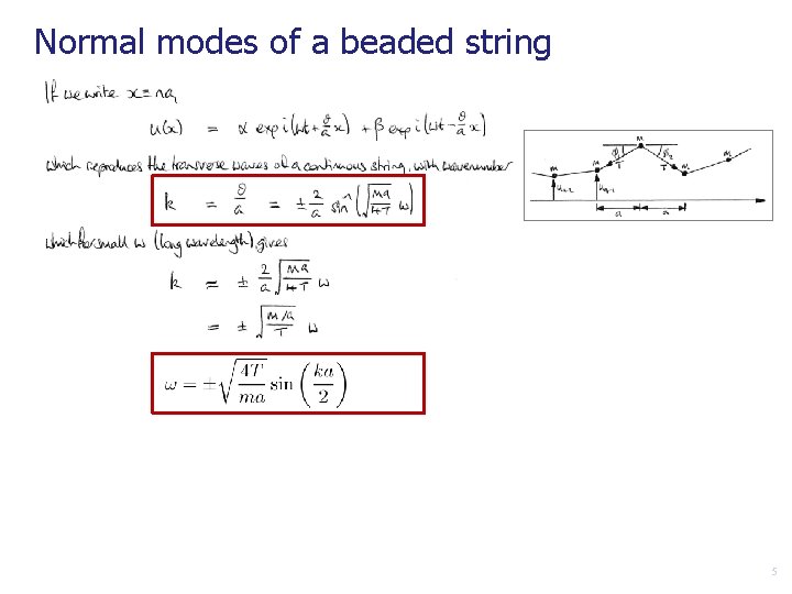 Normal modes of a beaded string 5 