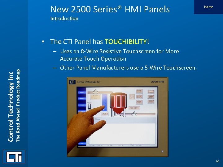 New 2500 Series® HMI Panels Home Introduction – Uses an 8 -Wire Resistive Touchscreen