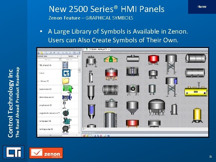 New 2500 Series® HMI Panels Home Zenon Feature – GRAPHICAL SYMBOLS Control Technology Inc