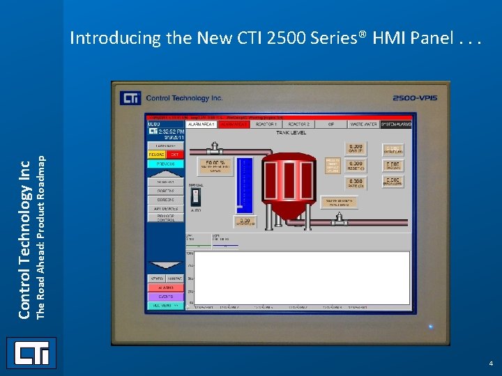 Control Technology Inc The Road Ahead: Product Roadmap Introducing the New CTI 2500 Series®