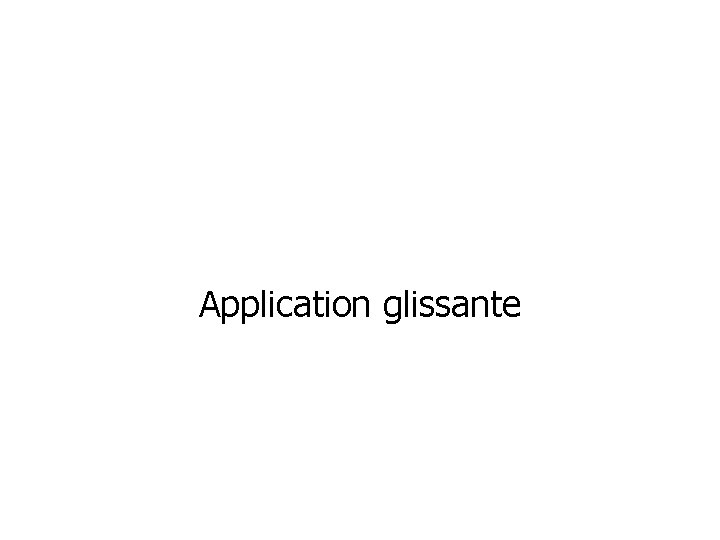 Application glissante 