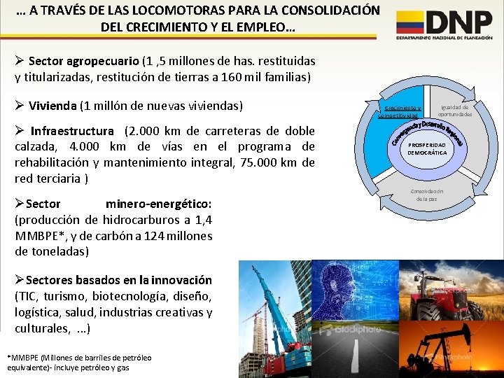 … A TRAVÉS DE LAS LOCOMOTORAS PARA LA CONSOLIDACIÓN DEL CRECIMIENTO Y EL EMPLEO…