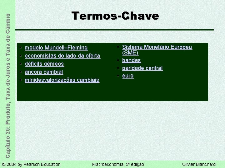 Capítulo 20: Produto, Taxa de Juros e Taxa de Câmbio Termos-Chave § § §