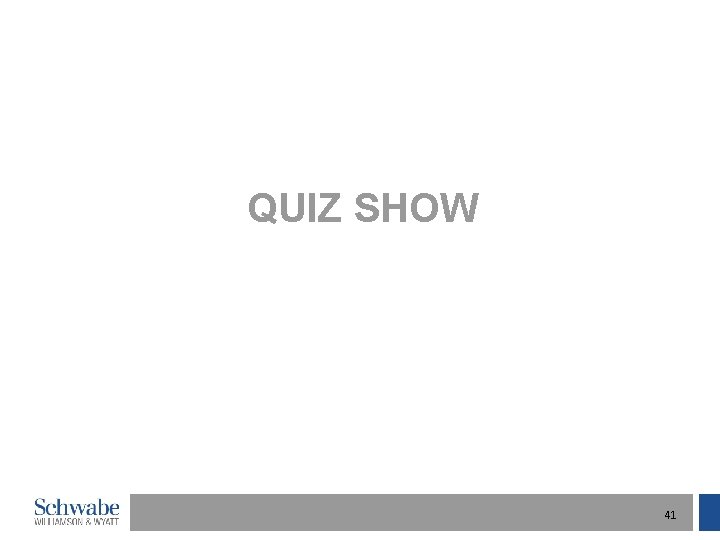 QUIZ SHOW 41 