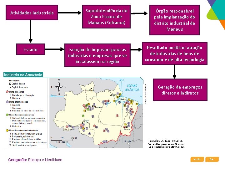 Atividades industriais Estado Superintendência da Zona Franca de Manaus (Suframa) Isenção de impostos para