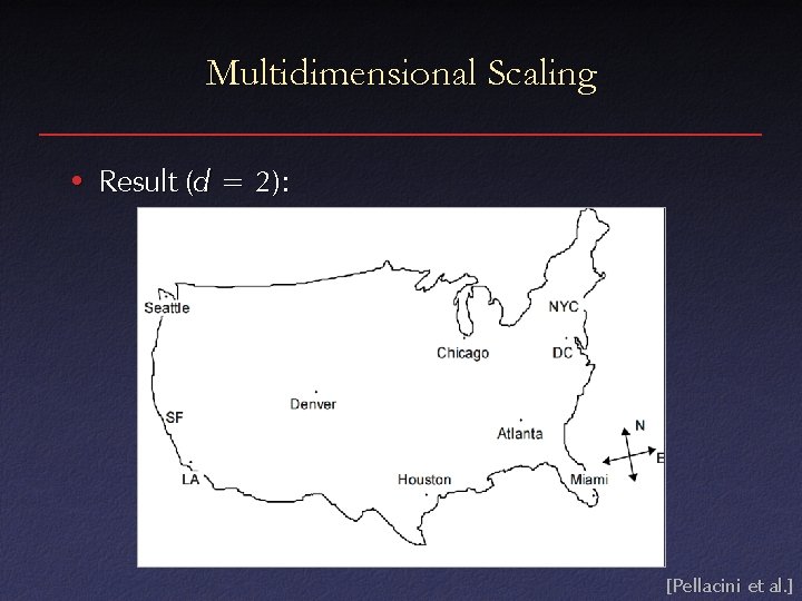 Multidimensional Scaling • Result (d = 2): [Pellacini et al. ] 