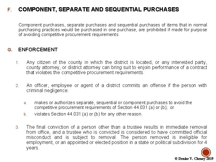 F. COMPONENT, SEPARATE AND SEQUENTIAL PURCHASES Component purchases, separate purchases and sequential purchases of
