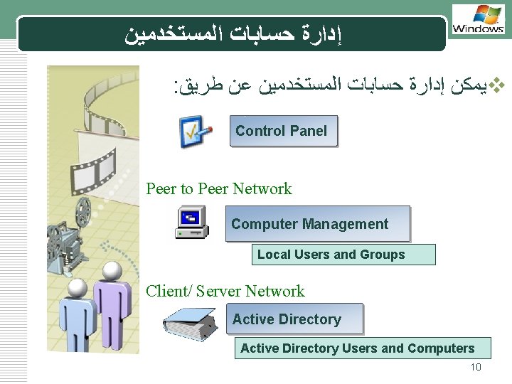 ﺇﺩﺍﺭﺓ ﺣﺴﺎﺑﺎﺕ ﺍﻟﻤﺴﺘﺨﺪﻣﻴﻦ LOGO : ﻳﻤﻜﻦ ﺇﺩﺍﺭﺓ ﺣﺴﺎﺑﺎﺕ ﺍﻟﻤﺴﺘﺨﺪﻣﻴﻦ ﻋﻦ ﻃﺮﻳﻖ v Control