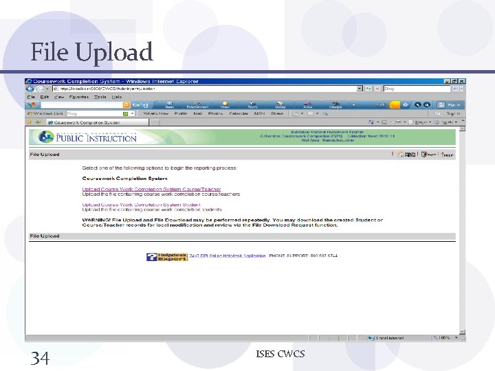 File Upload 34 ISES CWCS 