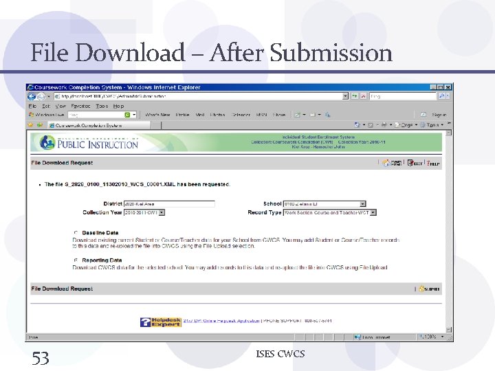 File Download – After Submission 53 ISES CWCS 