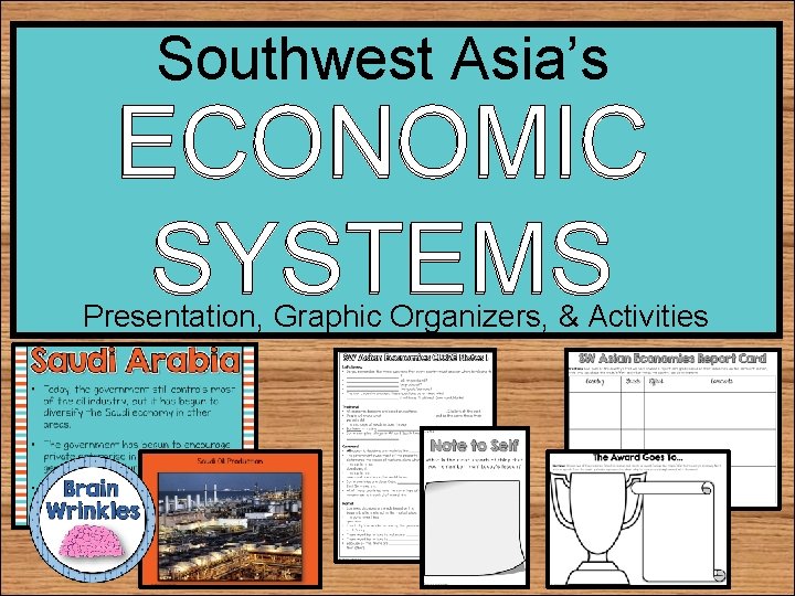 Southwest Asia’s ECONOMIC SYSTEMS Presentation, Graphic Organizers, & Activities 