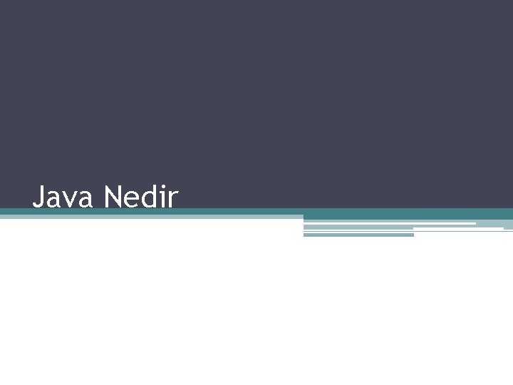 Java Nedir 