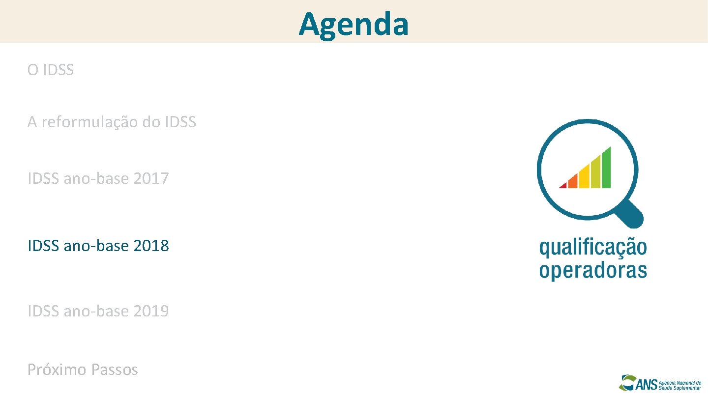 Agenda O IDSS A reformulação do IDSS ano-base 2017 IDSS ano-base 2018 IDSS ano-base