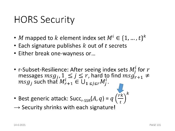 HORS Security • 14 -6 -2021 PAGE 101 