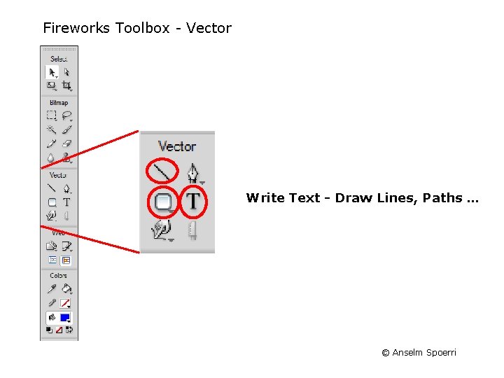 Fireworks Toolbox Vector Write Text - Draw Lines, Paths … © Anselm Spoerri Fireworks Toolbox Vector Write Text - Draw Lines, Paths … © Anselm Spoerri