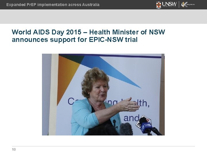 Expanded Pr. EP implementation across Australia World AIDS Day 2015 – Health Minister of