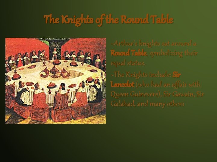 Who Is King Arthur Legendary Of, Who Sat At Arthur S Round Table