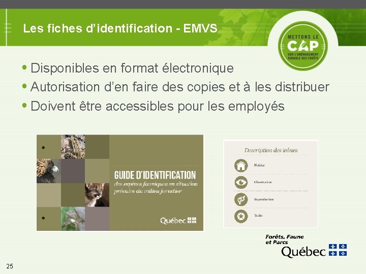 Les fiches d’identification - EMVS Disponibles en format électronique Autorisation d’en faire des copies