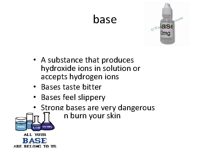 Base Substance Acid Base Worksheet Answer the questions to the
