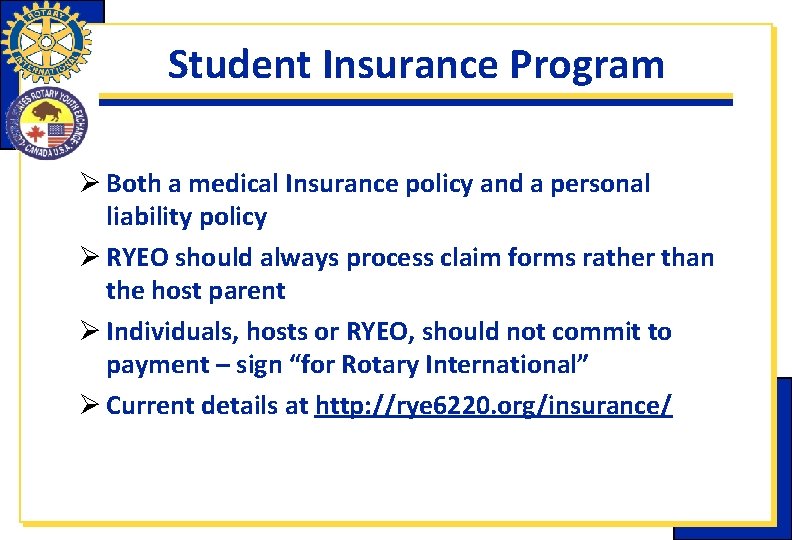 Student Insurance Program Ø Both a medical Insurance policy and a personal liability policy Student Insurance Program Ø Both a medical Insurance policy and a personal liability policy