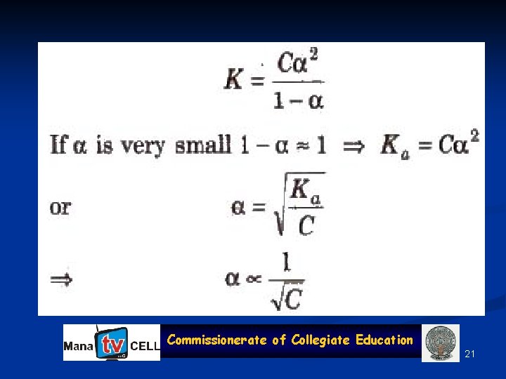 Commissionerate of Collegiate Education 21 