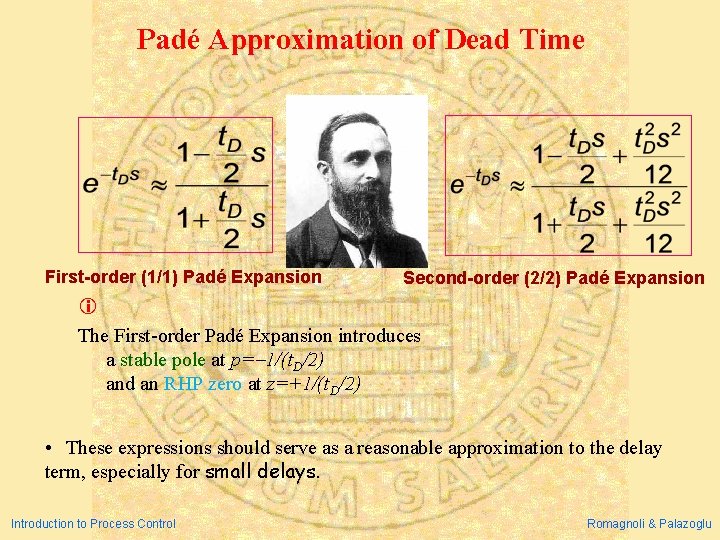 Pade Rational Approximation Pad Approximation Prof Ing Michele MICCIO Dip Ingegneria