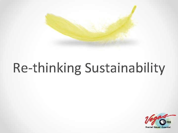 Re-thinking Sustainability 