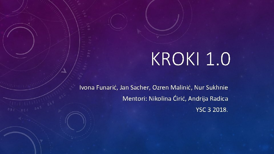 KROKI 1. 0 Ivona Funarić, Jan Sacher, Ozren Malinić, Nur Sukhnie Mentori: Nikolina Ćirić,