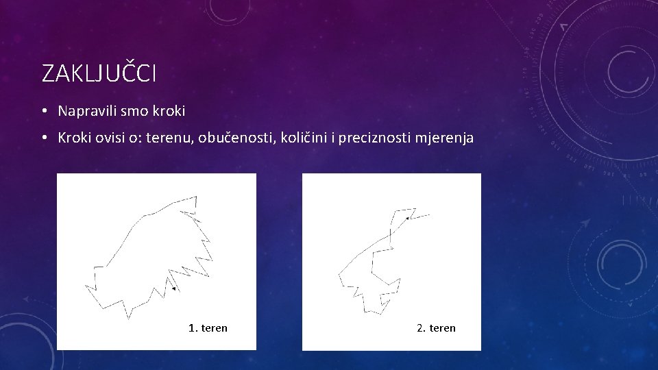 ZAKLJUČCI • Napravili smo kroki • Kroki ovisi o: terenu, obučenosti, količini i preciznosti