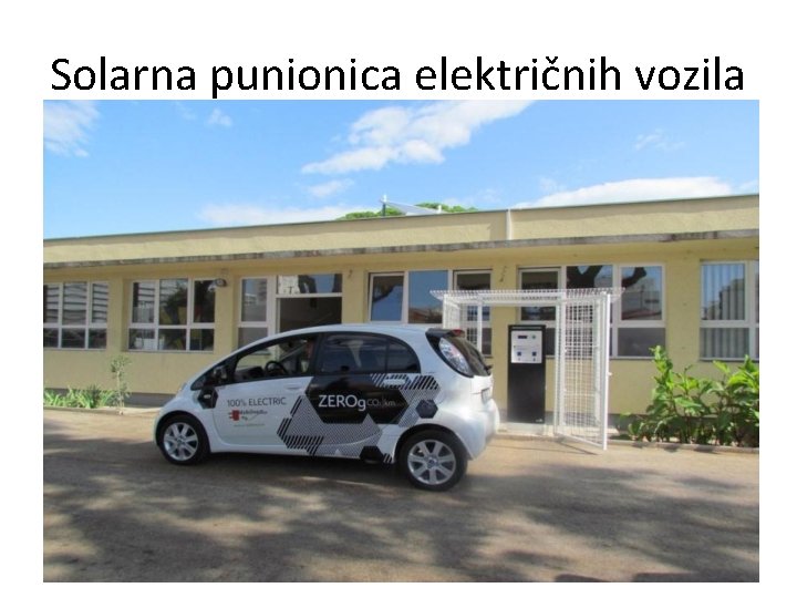 Solarna punionica električnih vozila 