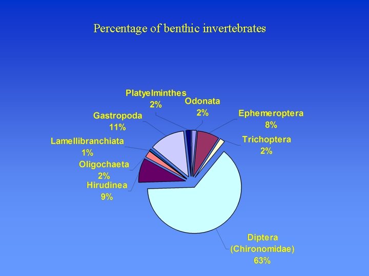 Percentage of benthic invertebrates 