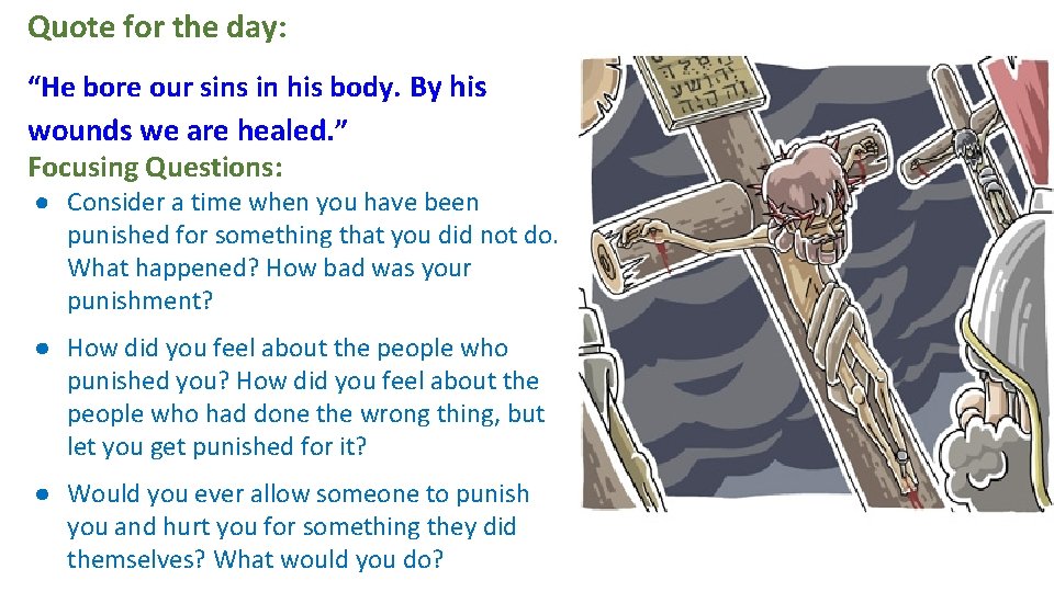 Quote for the day: “He bore our sins in his body. By his wounds Quote for the day: “He bore our sins in his body. By his wounds