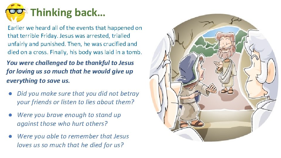 Thinking back… Earlier we heard all of the events that happened on that terrible Thinking back… Earlier we heard all of the events that happened on that terrible