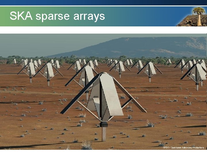 sparse Aperture arrays SKA Dense Sparse Aperture. Arrays Array 