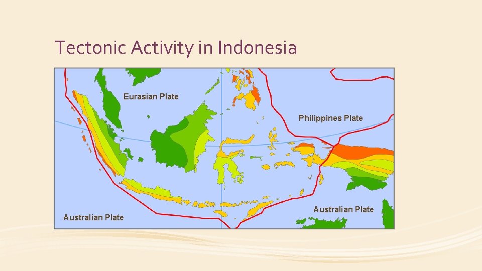 Tectonic Activity in Indonesia Eurasian Plate Philippines Plate Australian Plate 