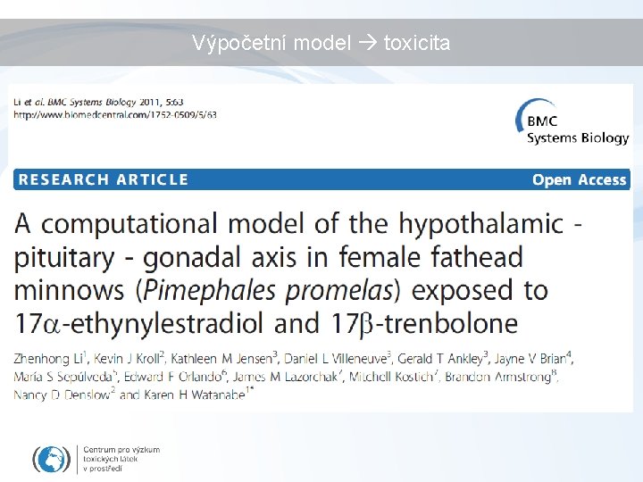 Výpočetní model toxicita 