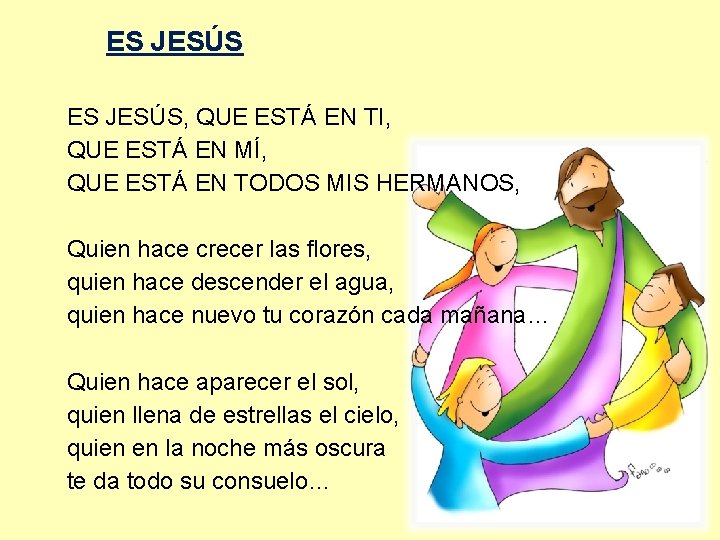 ES JESÚS, QUE ESTÁ EN TI, QUE ESTÁ EN MÍ, QUE ESTÁ EN TODOS