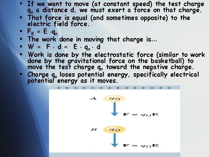 § If we want to move (at constant speed) the test charge qo a